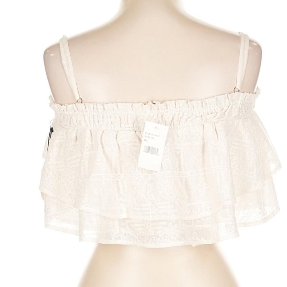 Tularosa Stella Lace Boho Ruffle Crop Top Women’s Large - Picture 3 of 7